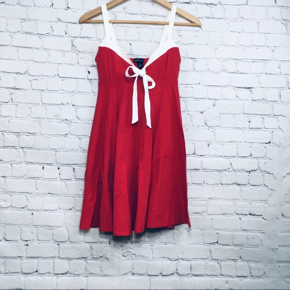 Moda International red white summer Dress size XS - Picture 8 of 8